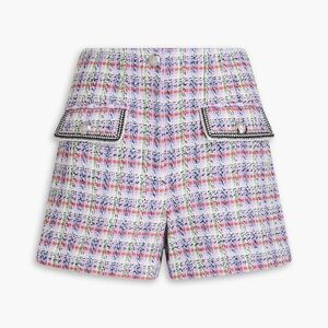 Veronica Beard Women's Inara Tweed Shorts in Light Violet Multi.